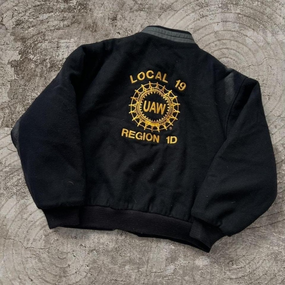 Vintage 80s LOCAL 19 UAW REGION 1D Jacket size xl streetwear retro work utlity